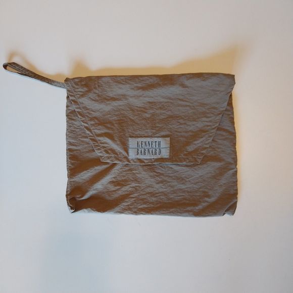 Men's Kenneth Barnard Tan Nylon Trench/Rain Coat with Storage Tote - One Size - Picture 4 of 7